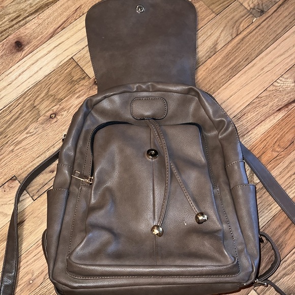 Faux Leather Backpack Purse - Picture 2 of 9